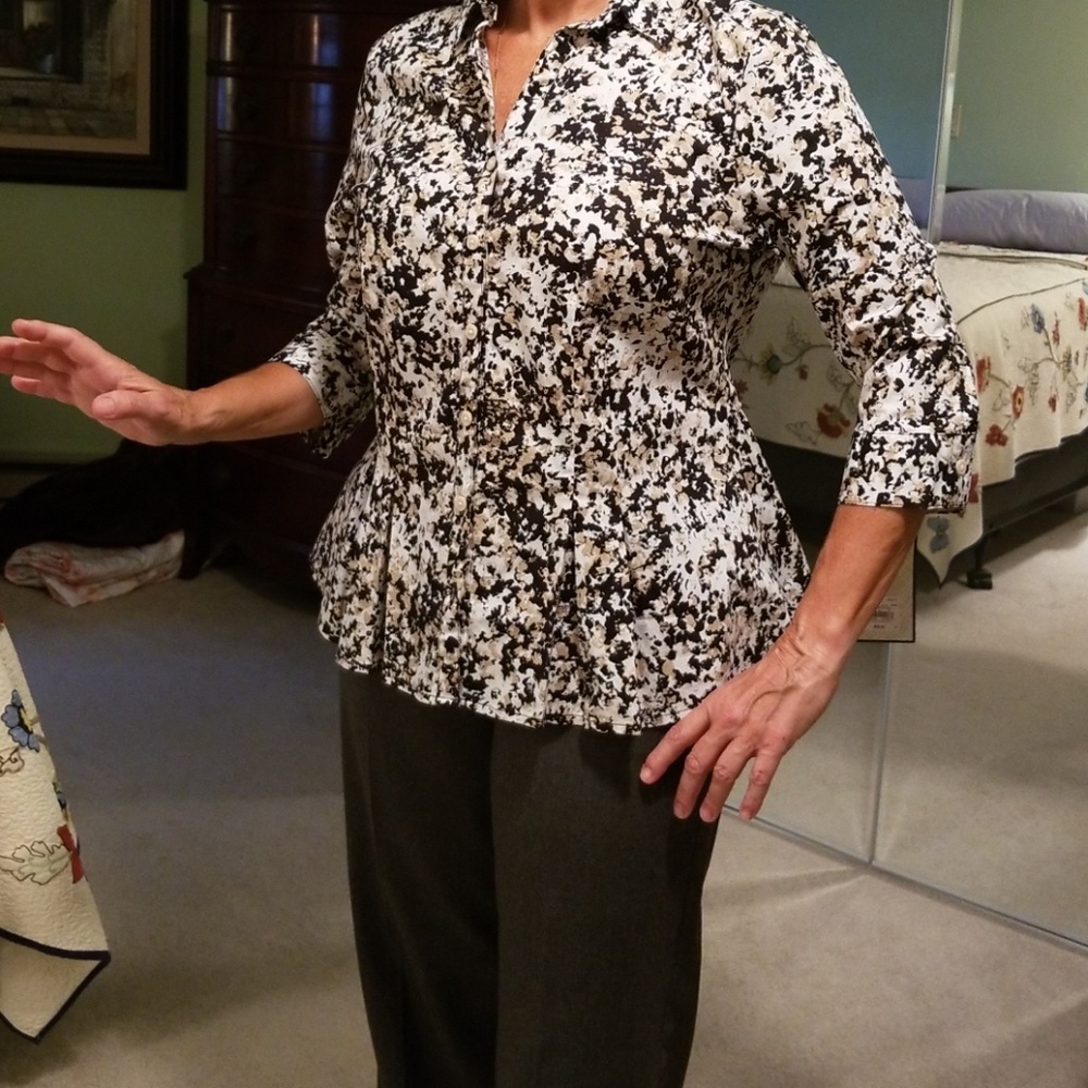 New Dana Buchman Casual Cotton Blouse